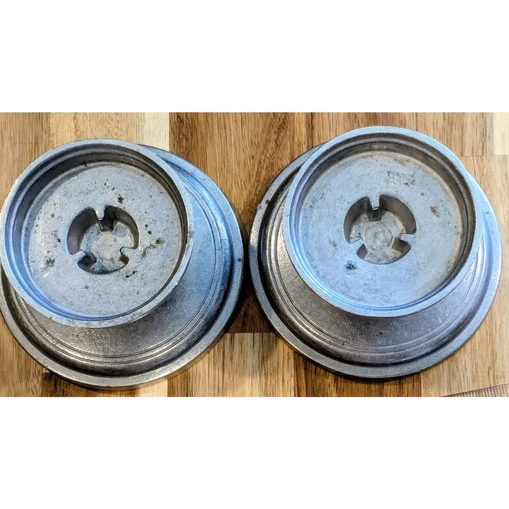 Vintage Wilton Armetale Pewter Pedestal Pillar Candle Holders Pair 5